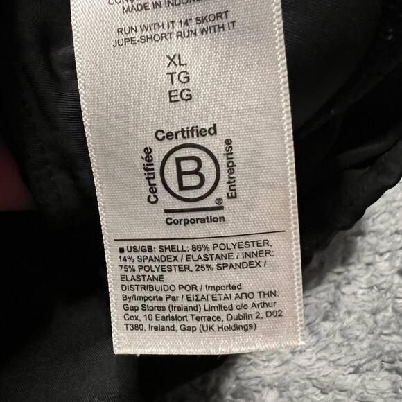 Athleta Skort Skirt Womens XL Run With It 14” Black Shorts Lined - Picture 6 of 9